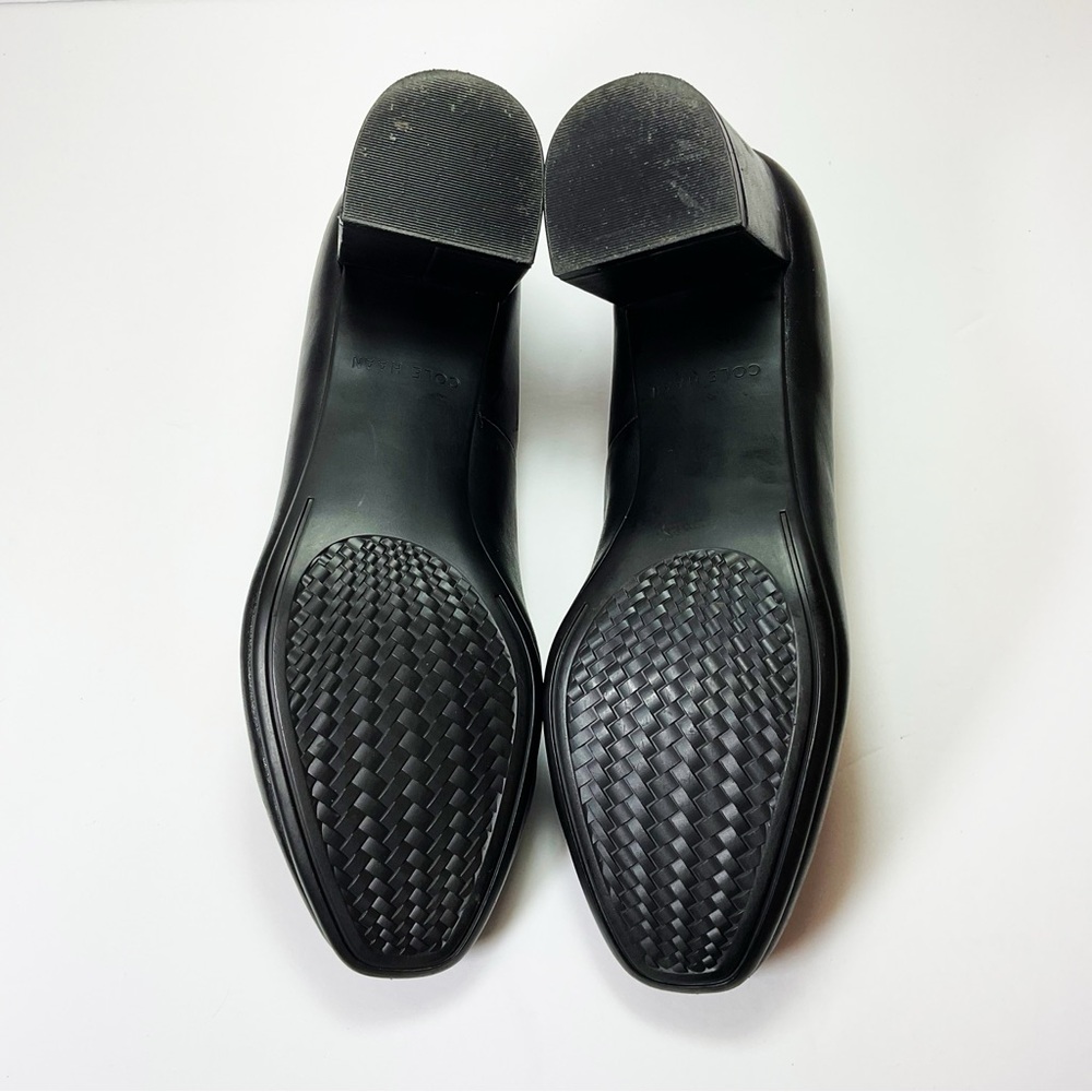 Cole Haan Tali Bow Leather Block-Heel Pumps - Picture 9 of 10